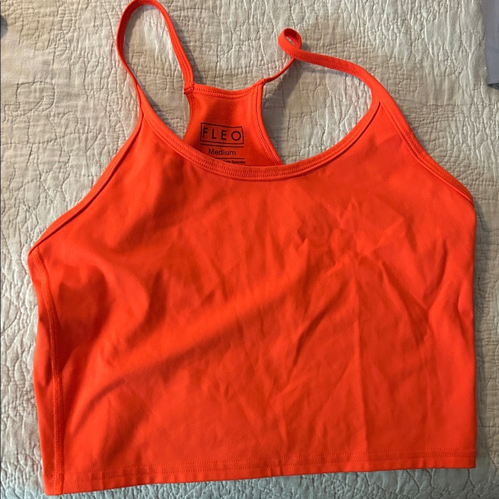 Fleo Bright Orange Athletic Top